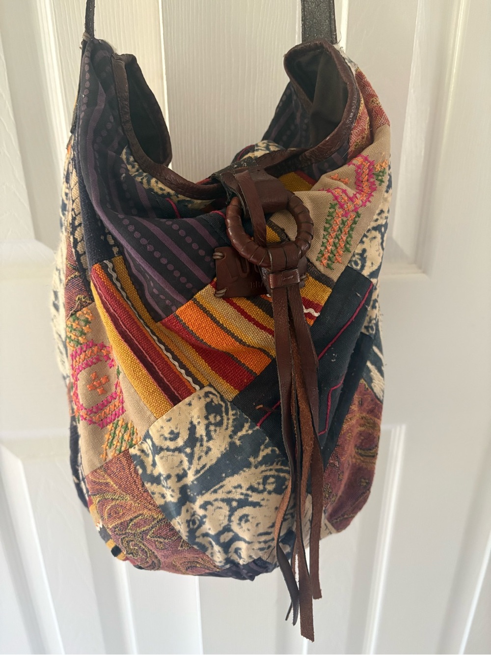 Lucky Brand Y2K Patchwork Hobo Crossbody Bag - Picture 2 of 8